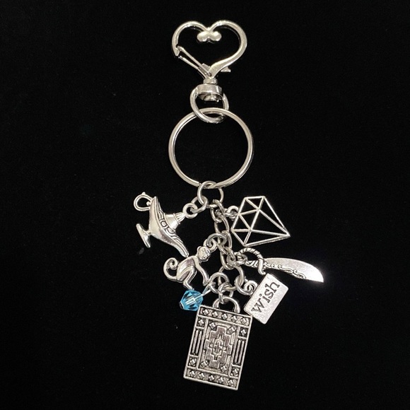 Aladdin Keychain Bag Charm Genie Lamp Wish Charms - Picture 2 of 6